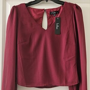 Lulu's Women's Burgundy Top (NEW)